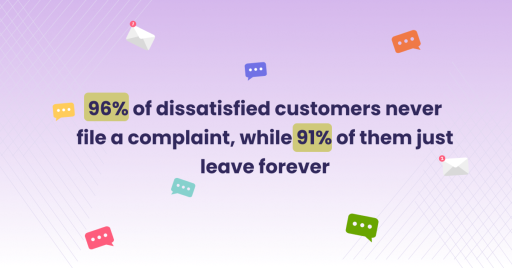 dissatisfied customers leave without complaining