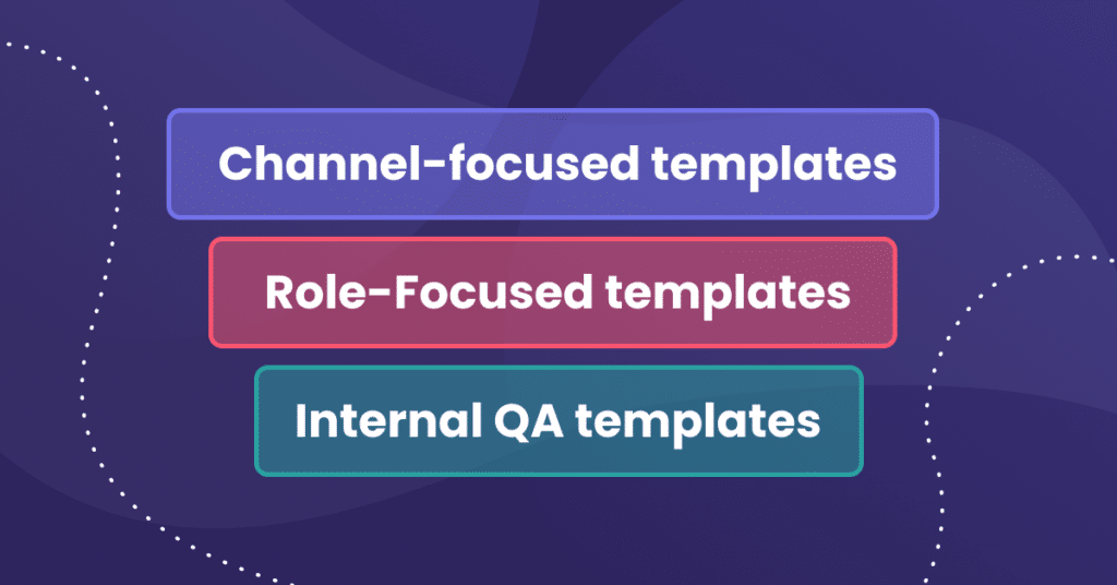 types of qa templates