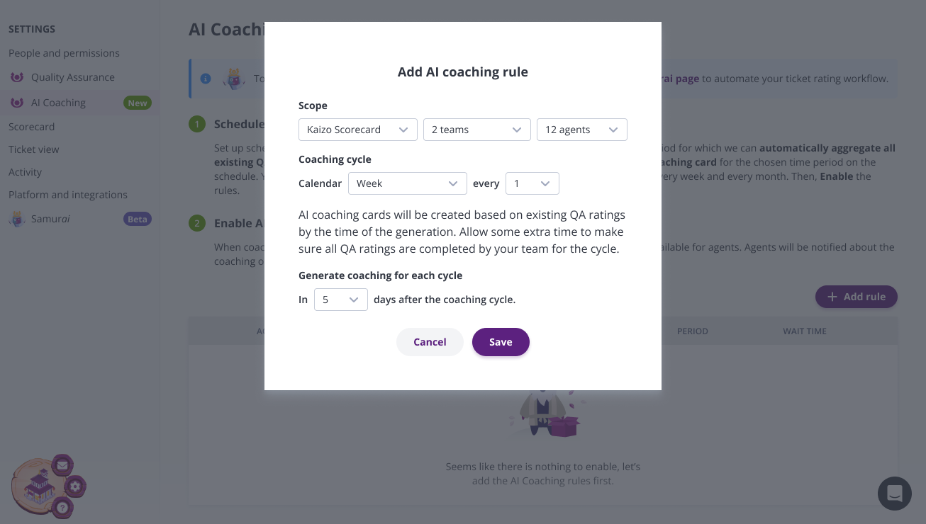 ai coaching rule setting